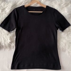 Black • Stretchy Fitted Tee